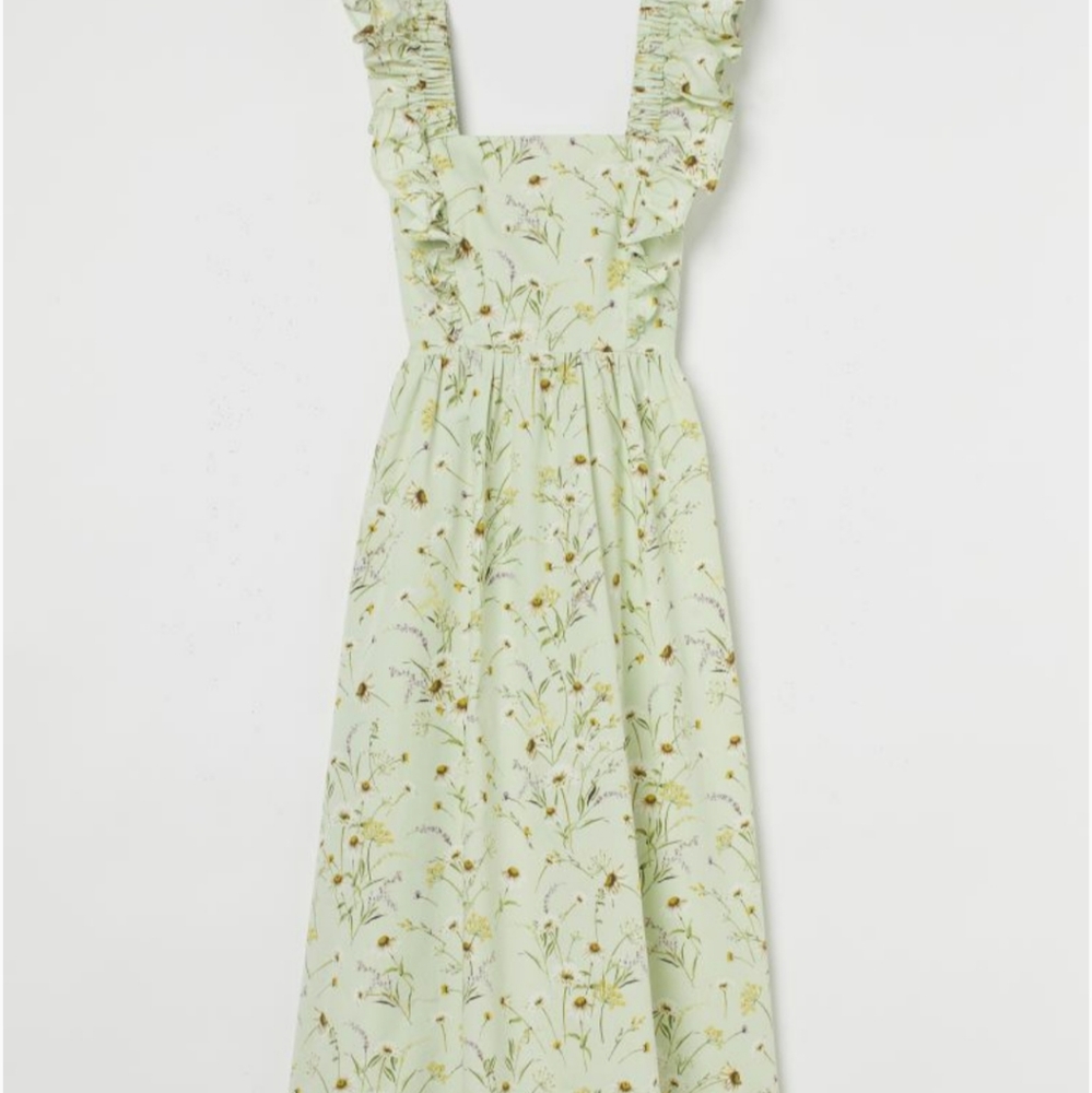 H&M Floral Poplin women dress, size M